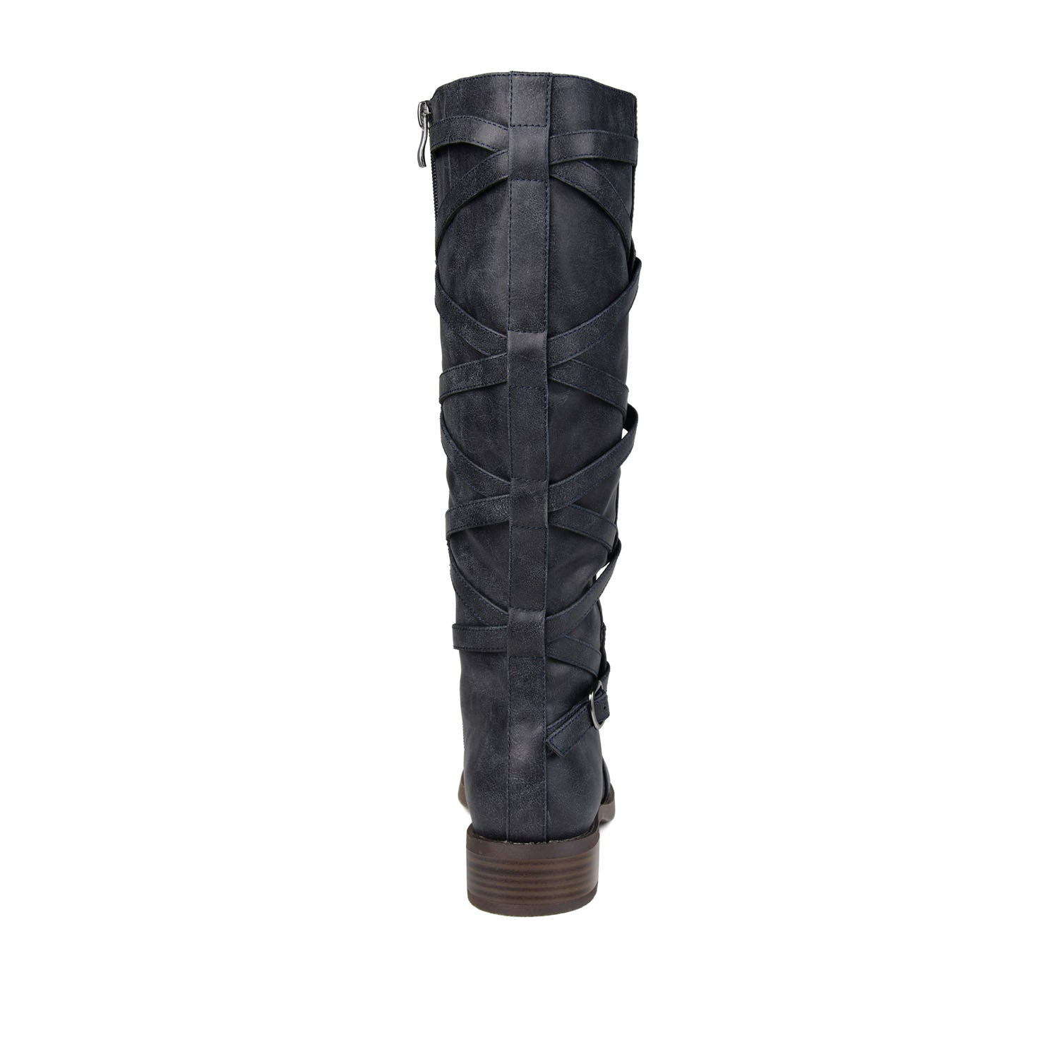 CARLY RIDING BOOTS IN VEGAN LEATHER - Navy PU