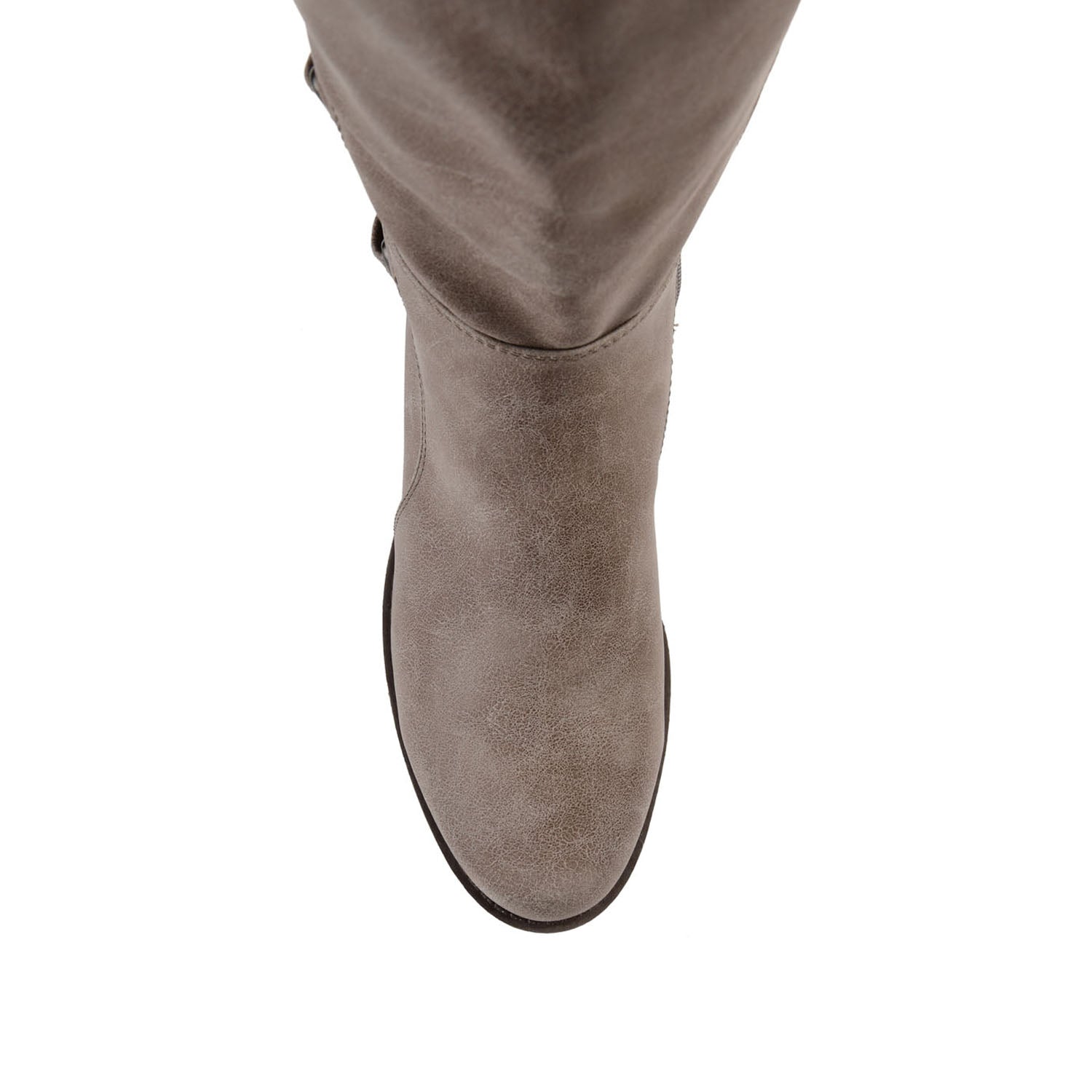 CARLY RIDING BOOTS IN WIDE CALF - Taupe PU