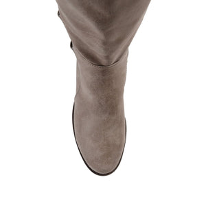 CARLY RIDING BOOTS IN X-WIDE CALF - Taupe PU
