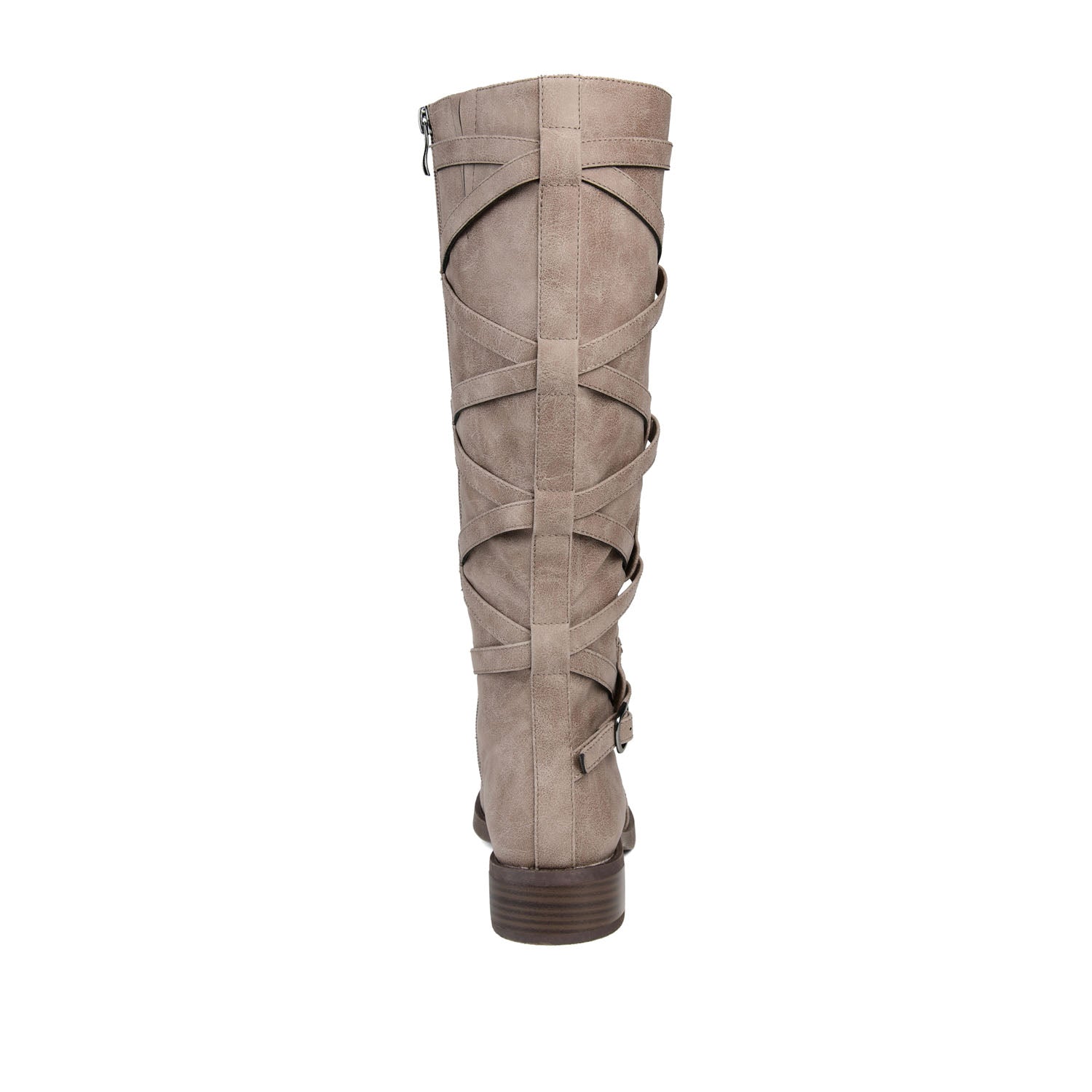 CARLY RIDING BOOTS IN VEGAN LEATHER - Taupe PU