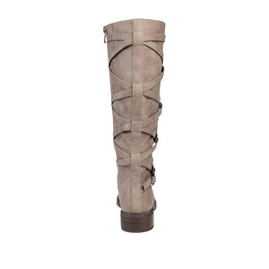 CARLY RIDING BOOTS IN X-WIDE CALF - Taupe PU