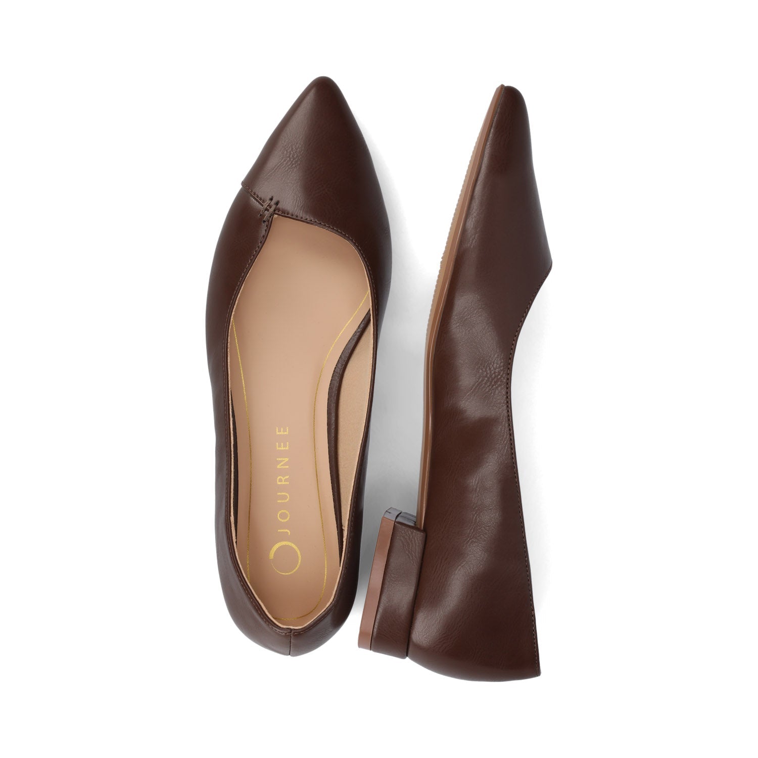 CARMIN SLIP ON DRESS FLATS - Chocolate PU