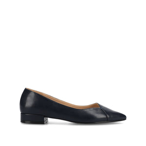 CARMIN SLIP ON DRESS FLATS - Navy PU