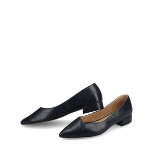 CARMIN SLIP ON DRESS FLATS - Navy PU