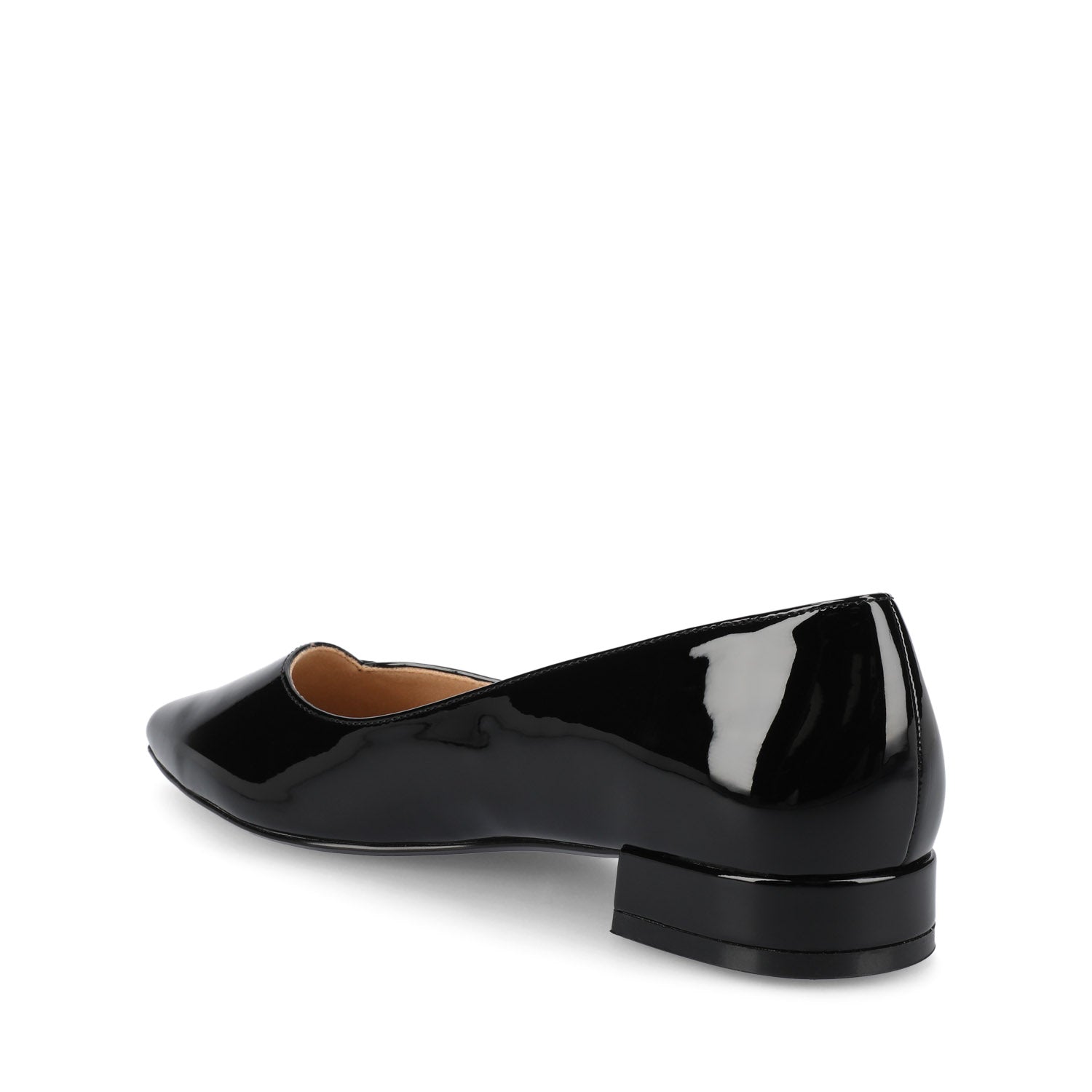CARMIN SLIP ON DRESS FLATS IN WIDE - Black Patent