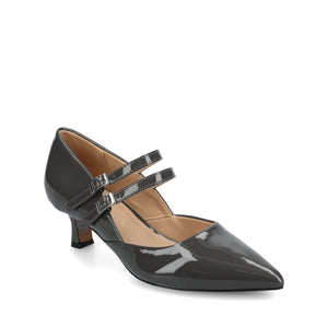 CARNATION MARY JANE PUMPS IN WIDE - Charcoal