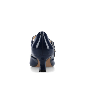 CARNATION MARY JANE PUMPS - Navy