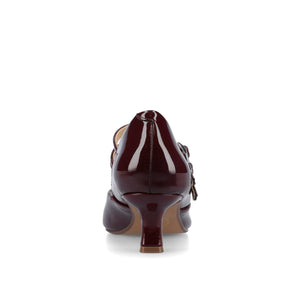 CARNATION MARY JANE PUMPS - Oxblood