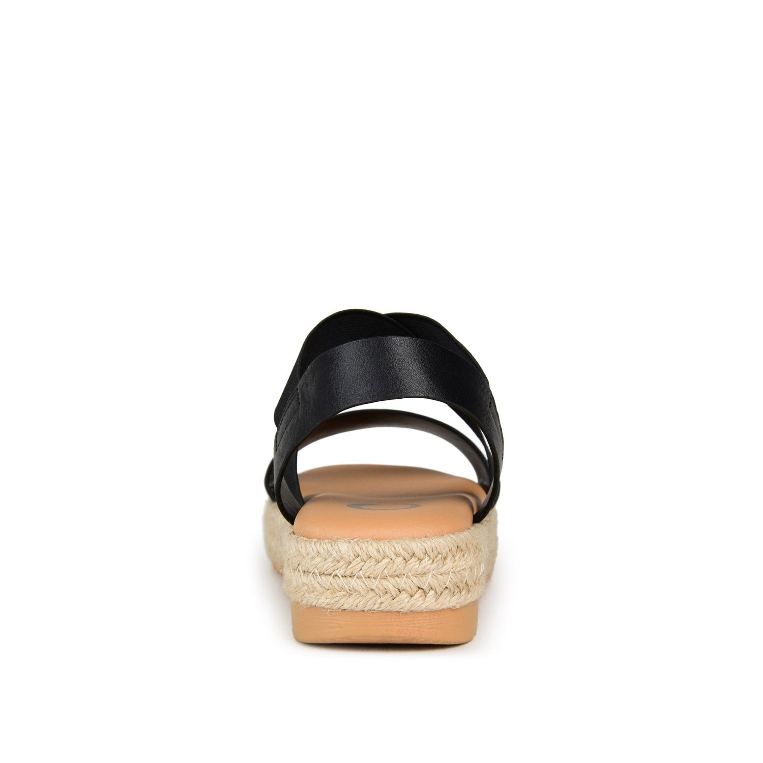 CAROLINE ESPADRILLE PLATFORM SANDALS - Black