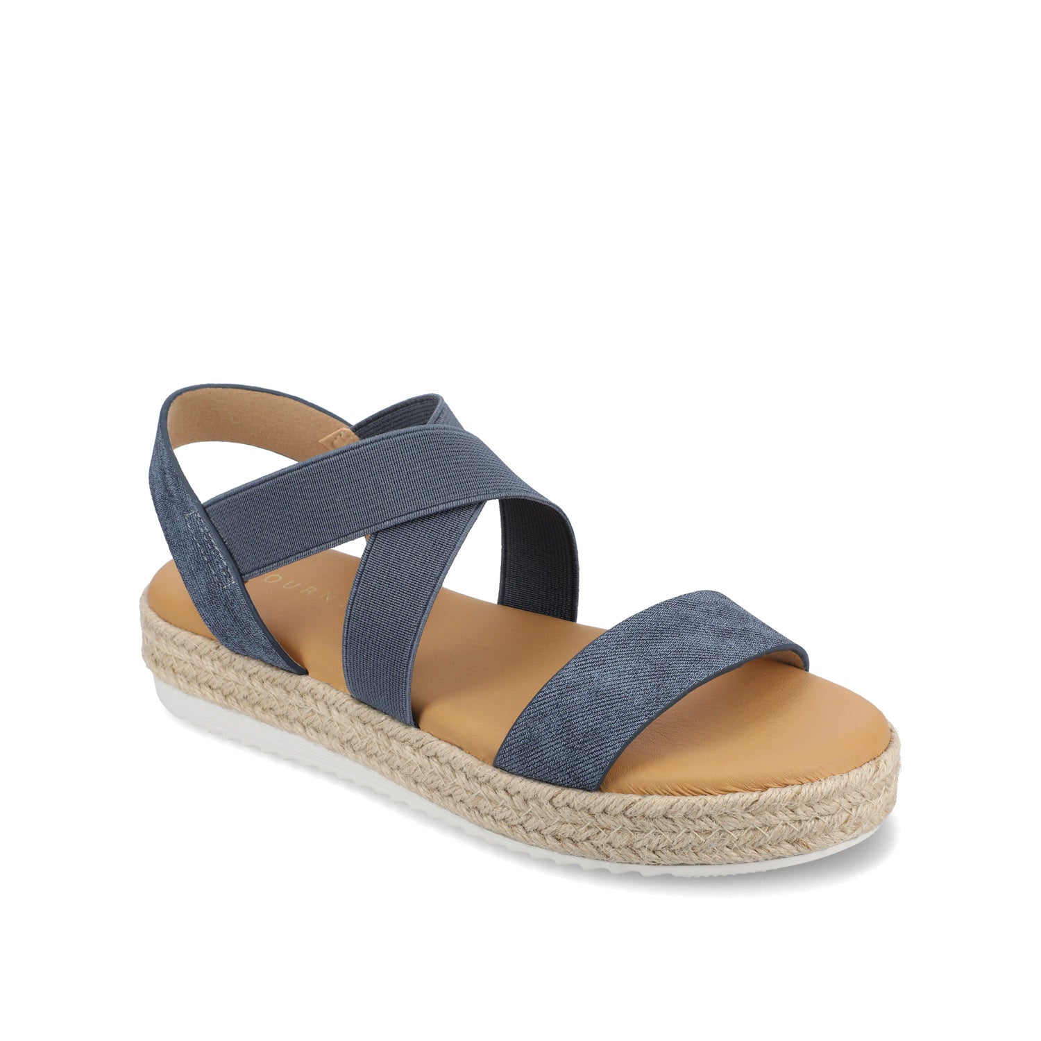 CAROLINE ESPADRILLE PLATFORM SANDALS - Denim