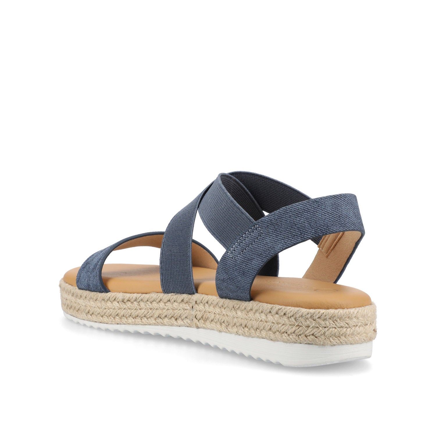 CAROLINE ESPADRILLE PLATFORM SANDALS - Denim