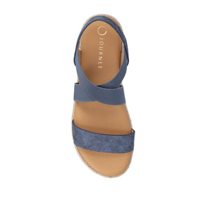 CAROLINE ESPADRILLE PLATFORM SANDALS - Denim