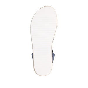 CAROLINE ESPADRILLE PLATFORM SANDALS - Denim