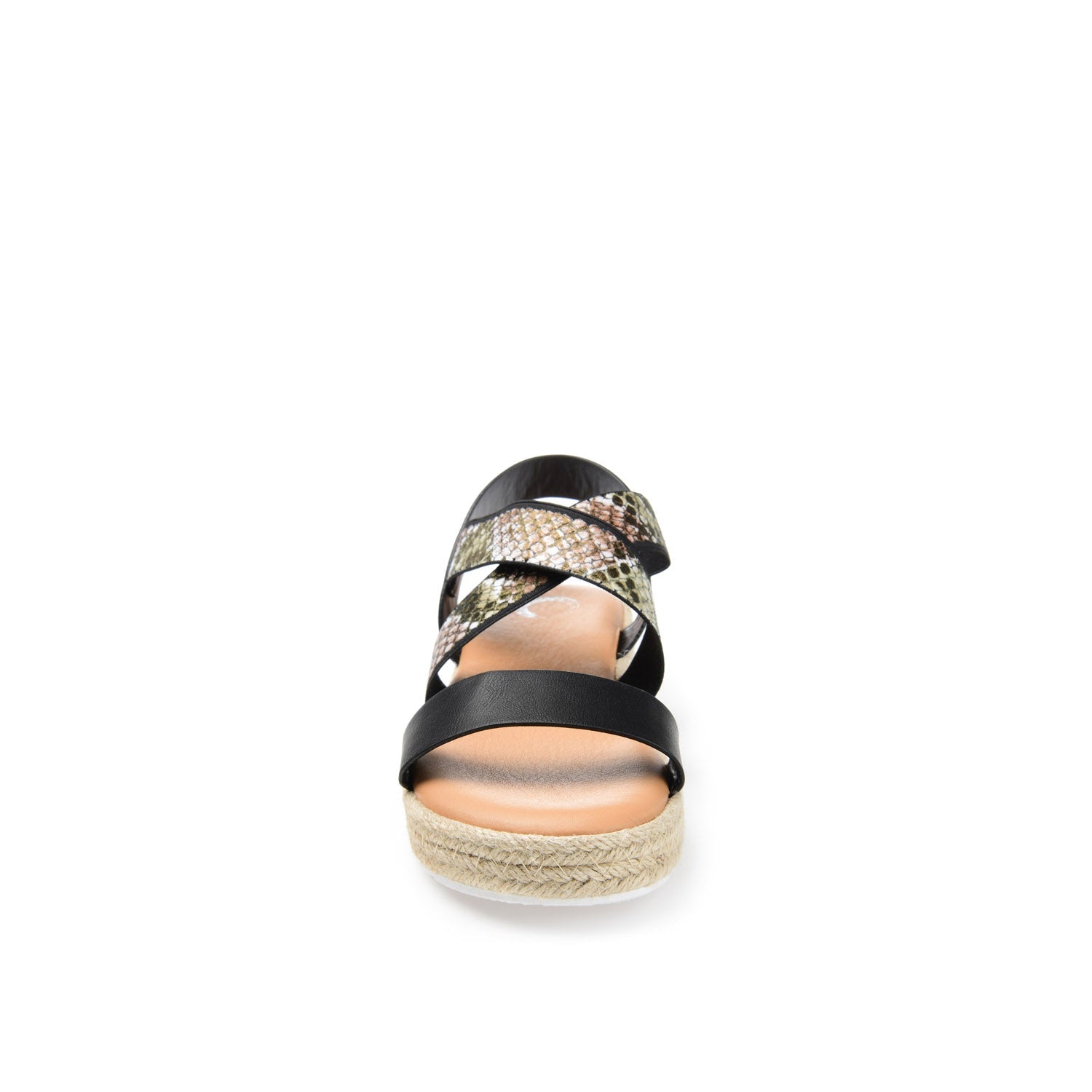 CAROLINE ESPADRILLE PLATFORM SANDALS - Brown Snake