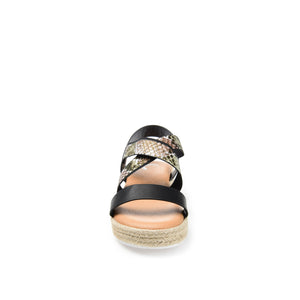 CAROLINE ESPADRILLE PLATFORM SANDALS - Brown Snake
