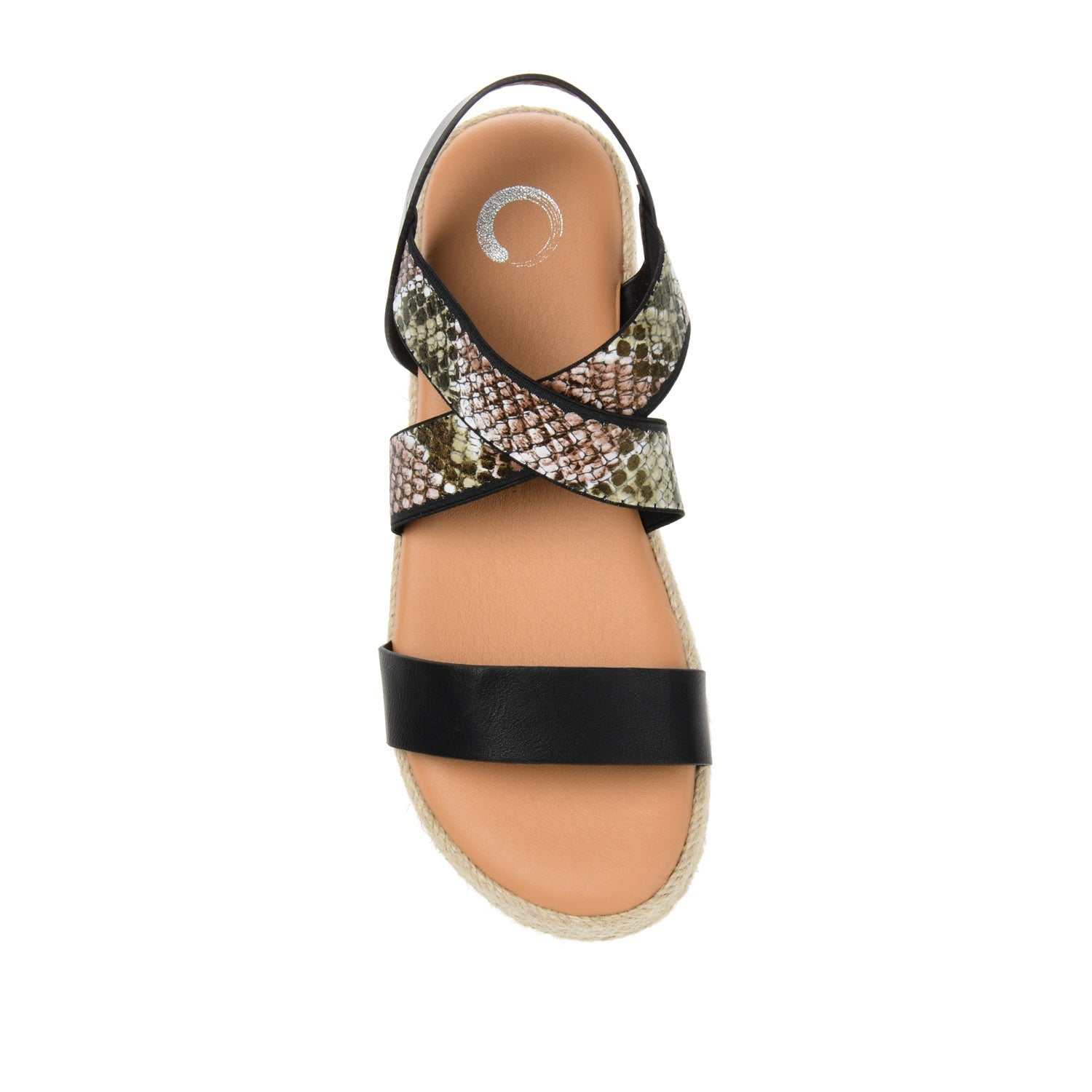 CAROLINE ESPADRILLE PLATFORM SANDALS - Brown Snake