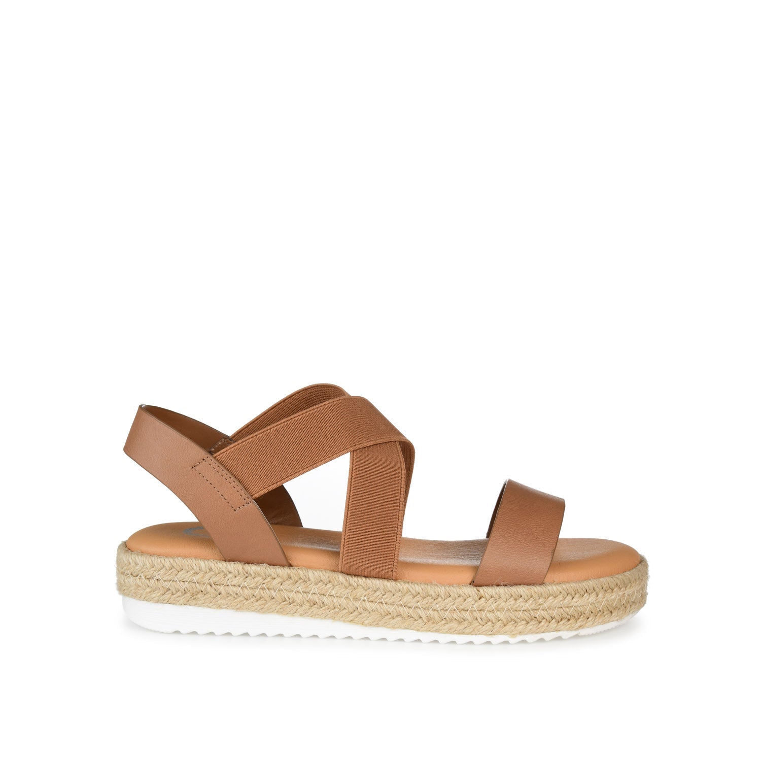 CAROLINE ESPADRILLE PLATFORM SANDALS - Tan