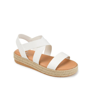 CAROLINE ESPADRILLE PLATFORM SANDALS - White