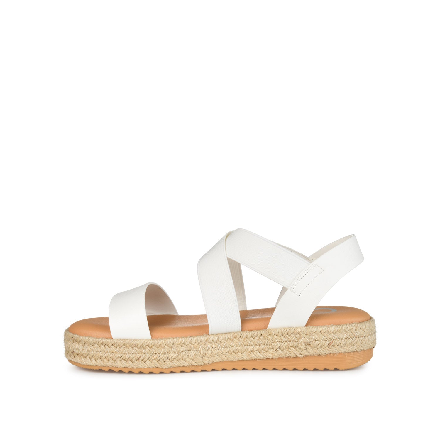 CAROLINE ESPADRILLE PLATFORM SANDALS - White