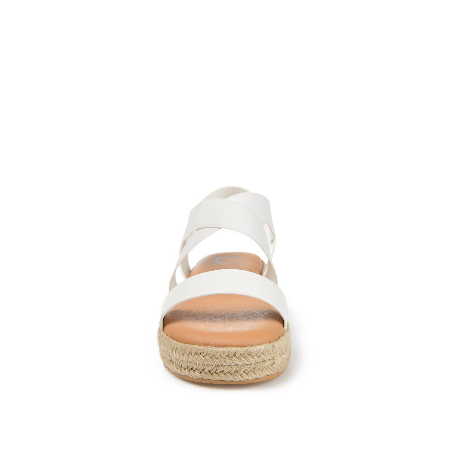 CAROLINE ESPADRILLE PLATFORM SANDALS - White