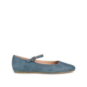CARRIE FAUX SUEDE BALLET FLATS IN WIDE