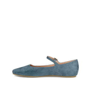 CARRIE FAUX SUEDE BALLET FLATS - Blue