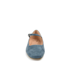 CARRIE FAUX SUEDE BALLET FLATS - Blue