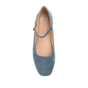 CARRIE FAUX SUEDE BALLET FLATS - Blue