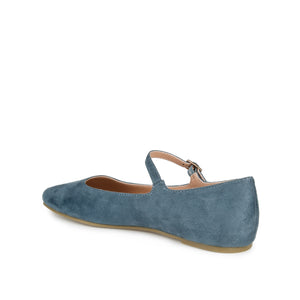 CARRIE FAUX SUEDE BALLET FLATS - Blue