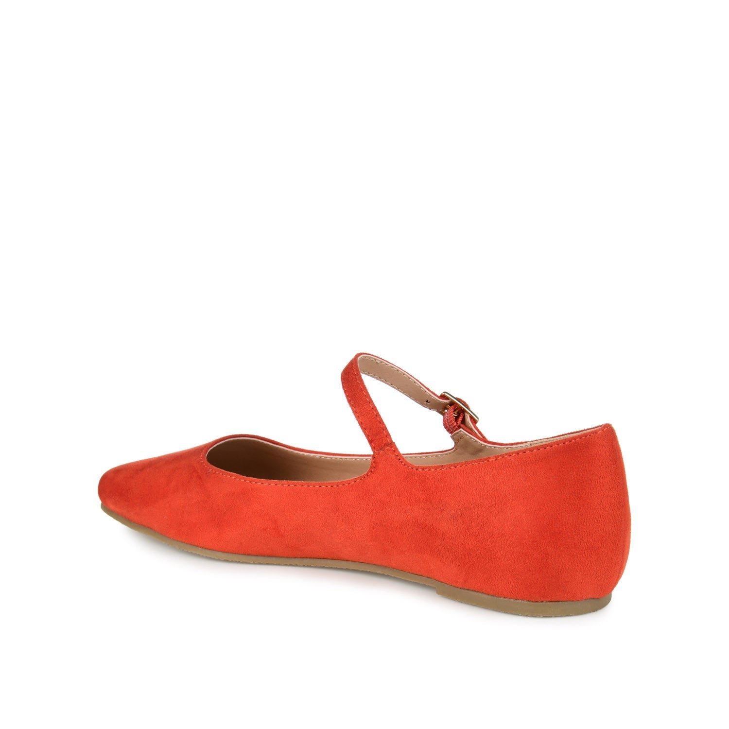 CARRIE FAUX SUEDE BALLET FLATS IN WIDE - Coral Faux Suede