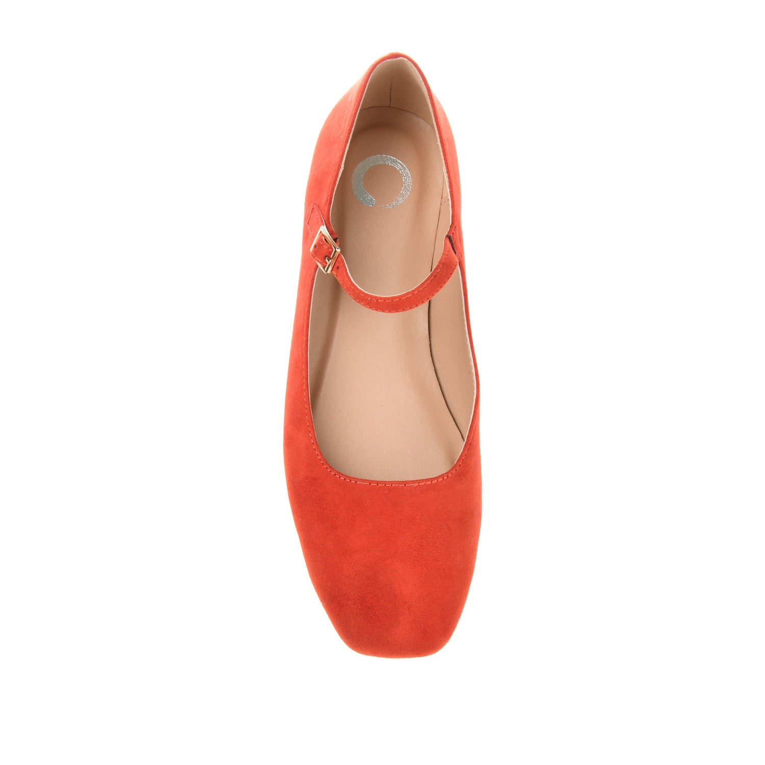 CARRIE FAUX SUEDE BALLET FLATS - Coral