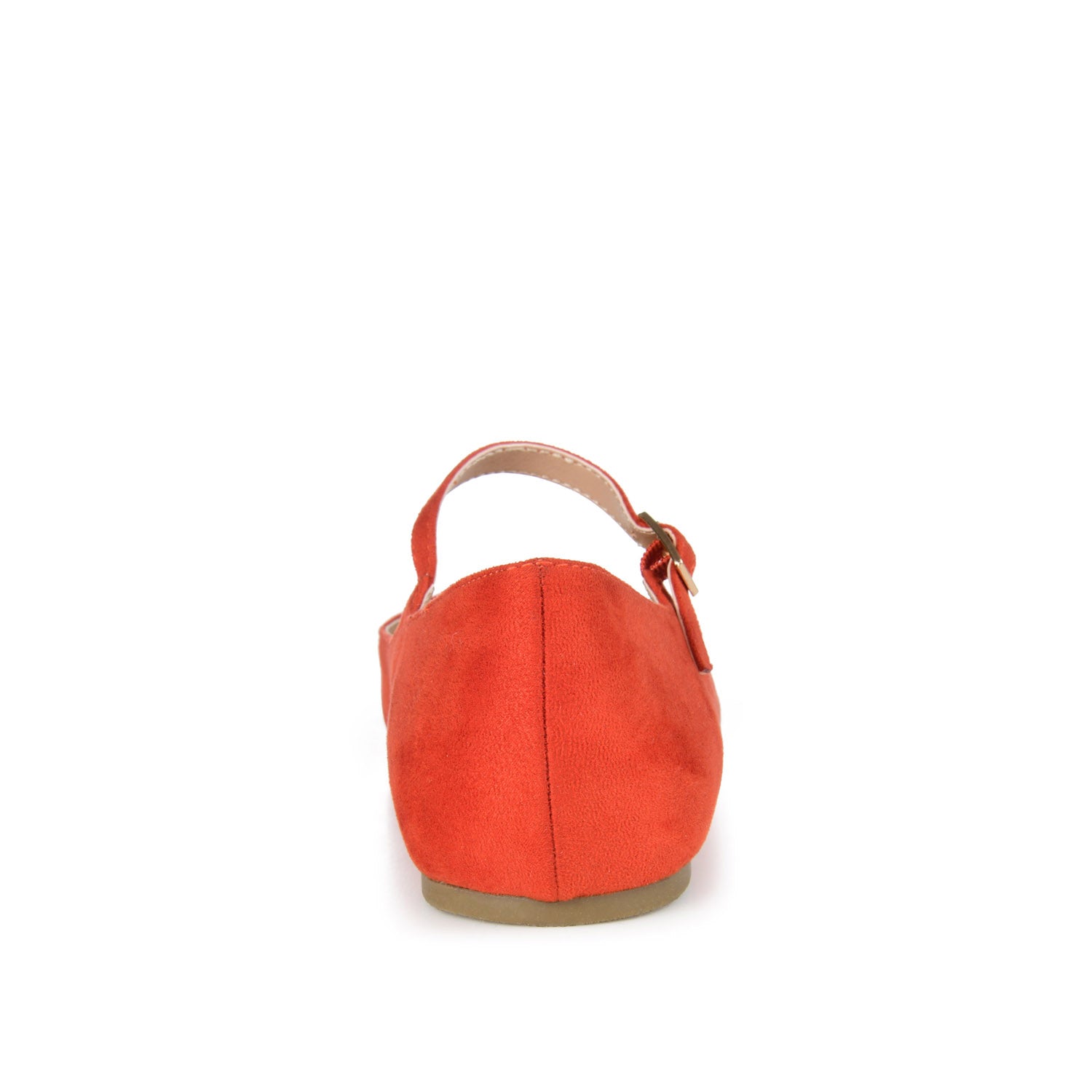 CARRIE FAUX SUEDE BALLET FLATS - Coral