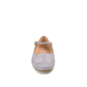 CARRIE FAUX SUEDE BALLET FLATS IN WIDE