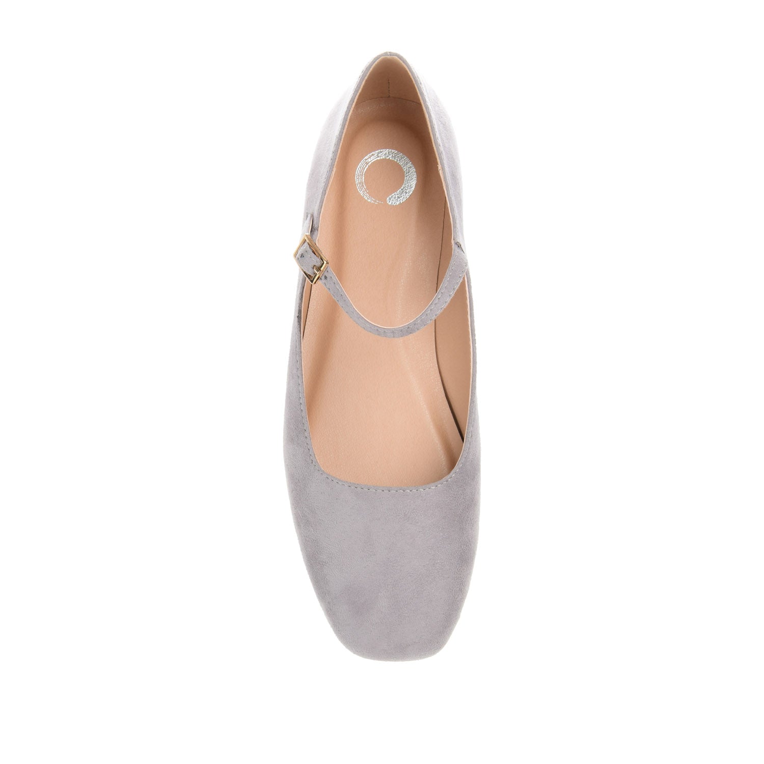 CARRIE FAUX SUEDE BALLET FLATS - Grey