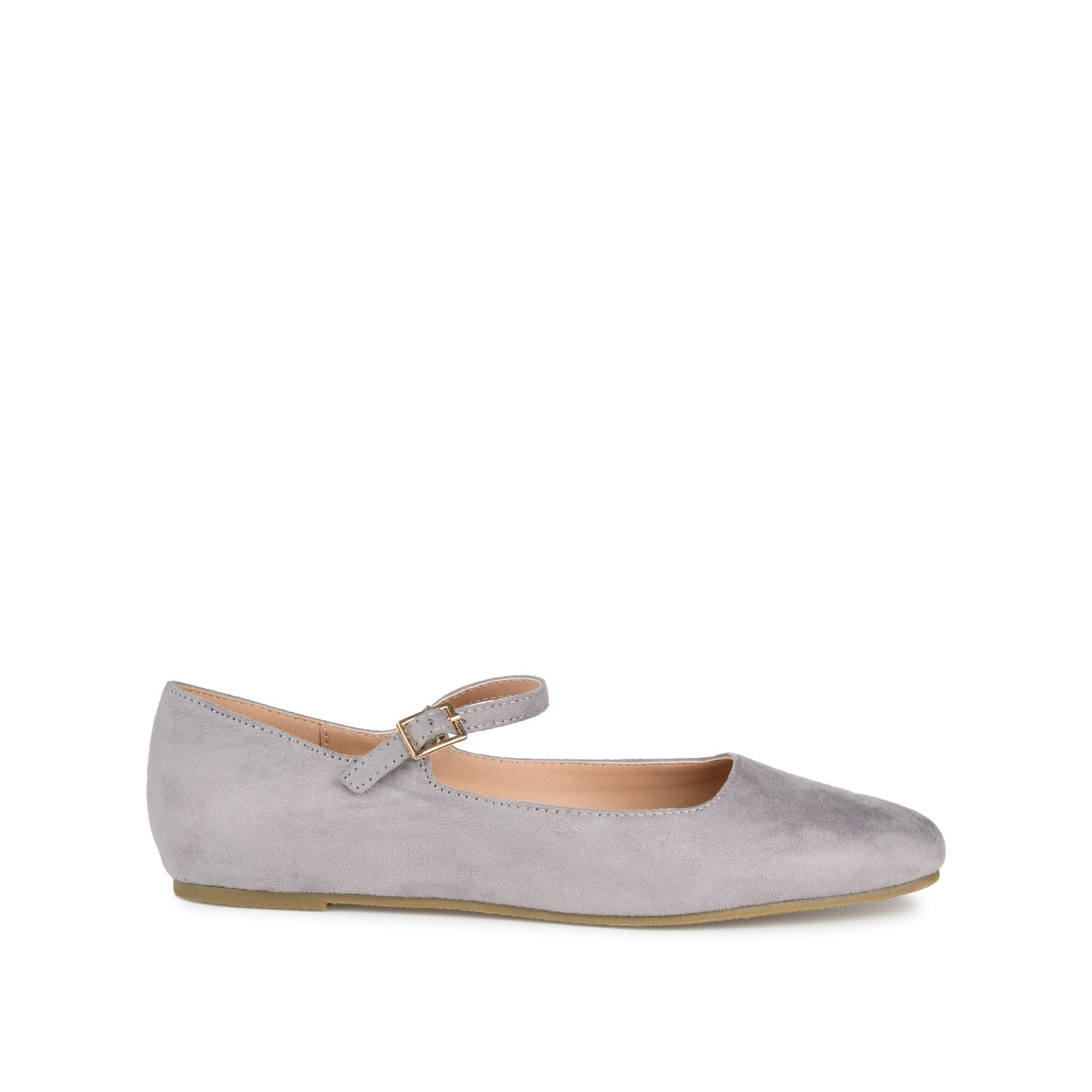 CARRIE FAUX SUEDE BALLET FLATS - Grey