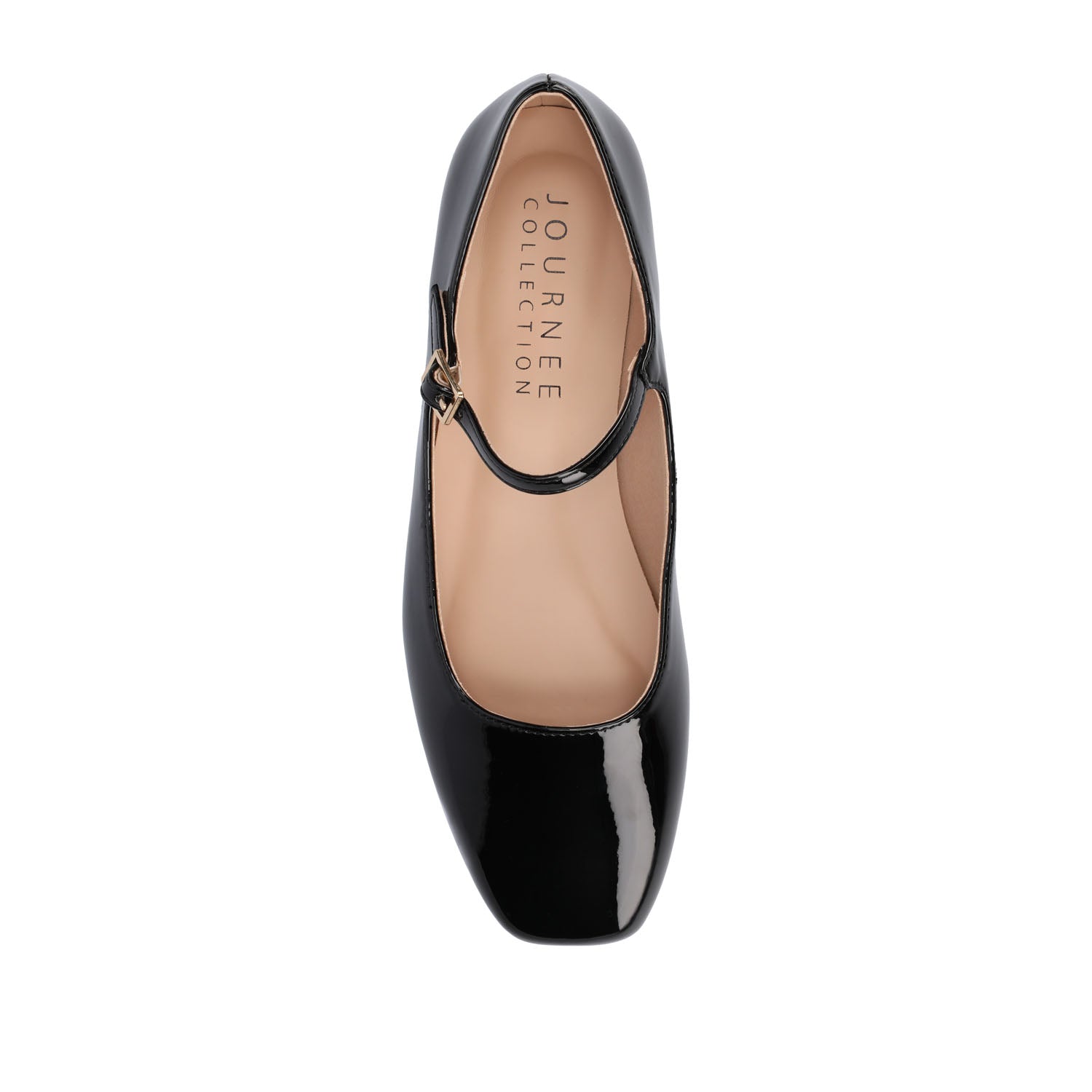 CARRIE BALLET FLATS IN PATENT WIDE - Black Patent