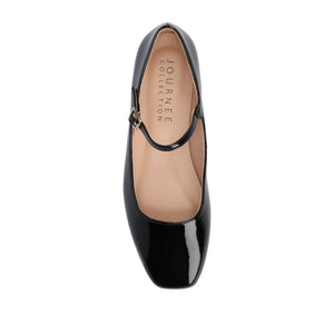 CARRIE BALLET FLATS IN PATENT WIDE - Black Patent