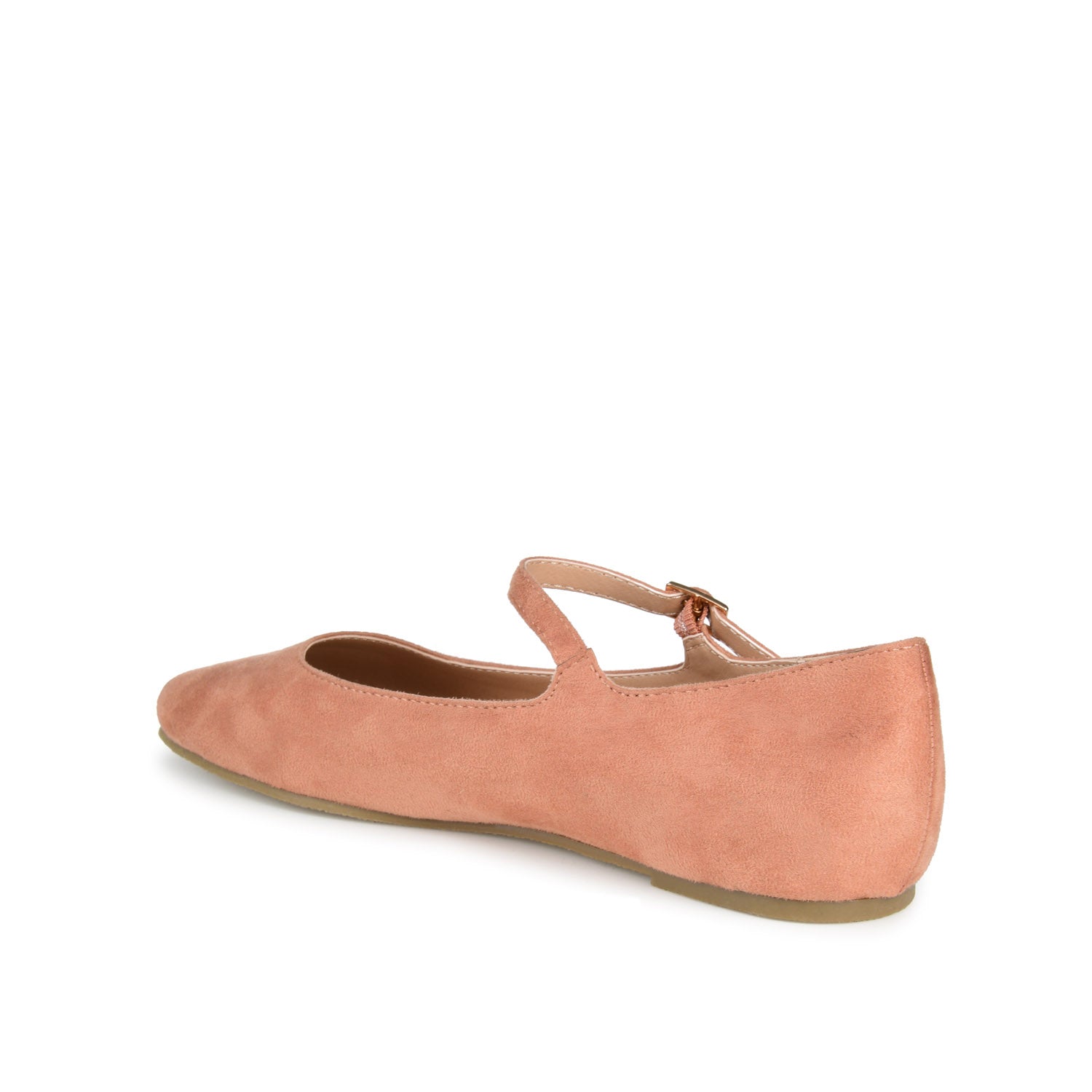 CARRIE FAUX SUEDE BALLET FLATS- Rose