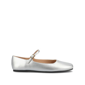 CARRIE BALLET FLATS IN PATENT WIDE - Silver PU