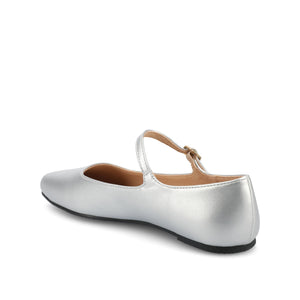 CARRIE BALLET FLATS IN PATENT WIDE - Silver PU