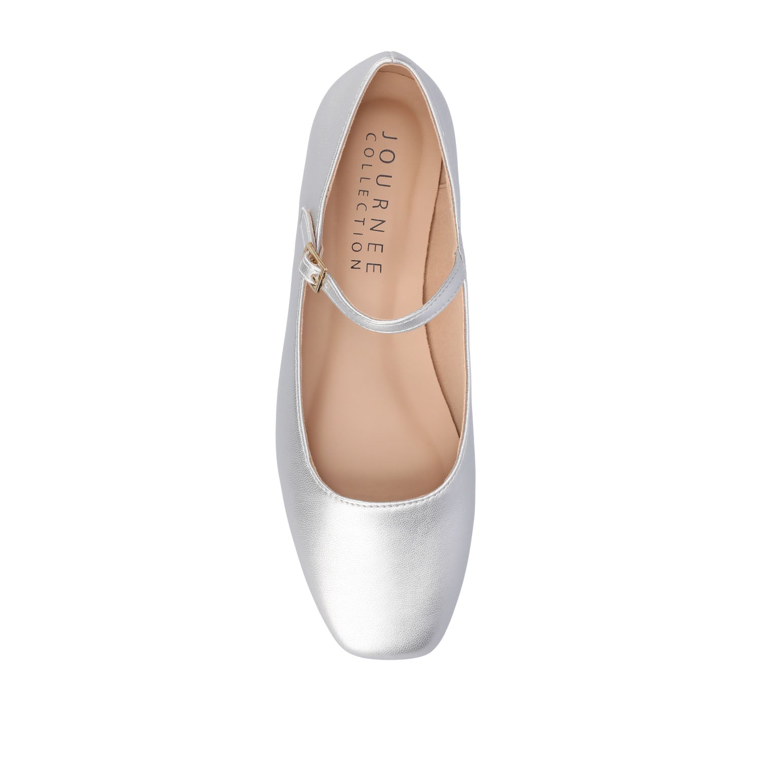 CARRIE BALLET FLATS IN PATENT WIDE - Silver PU