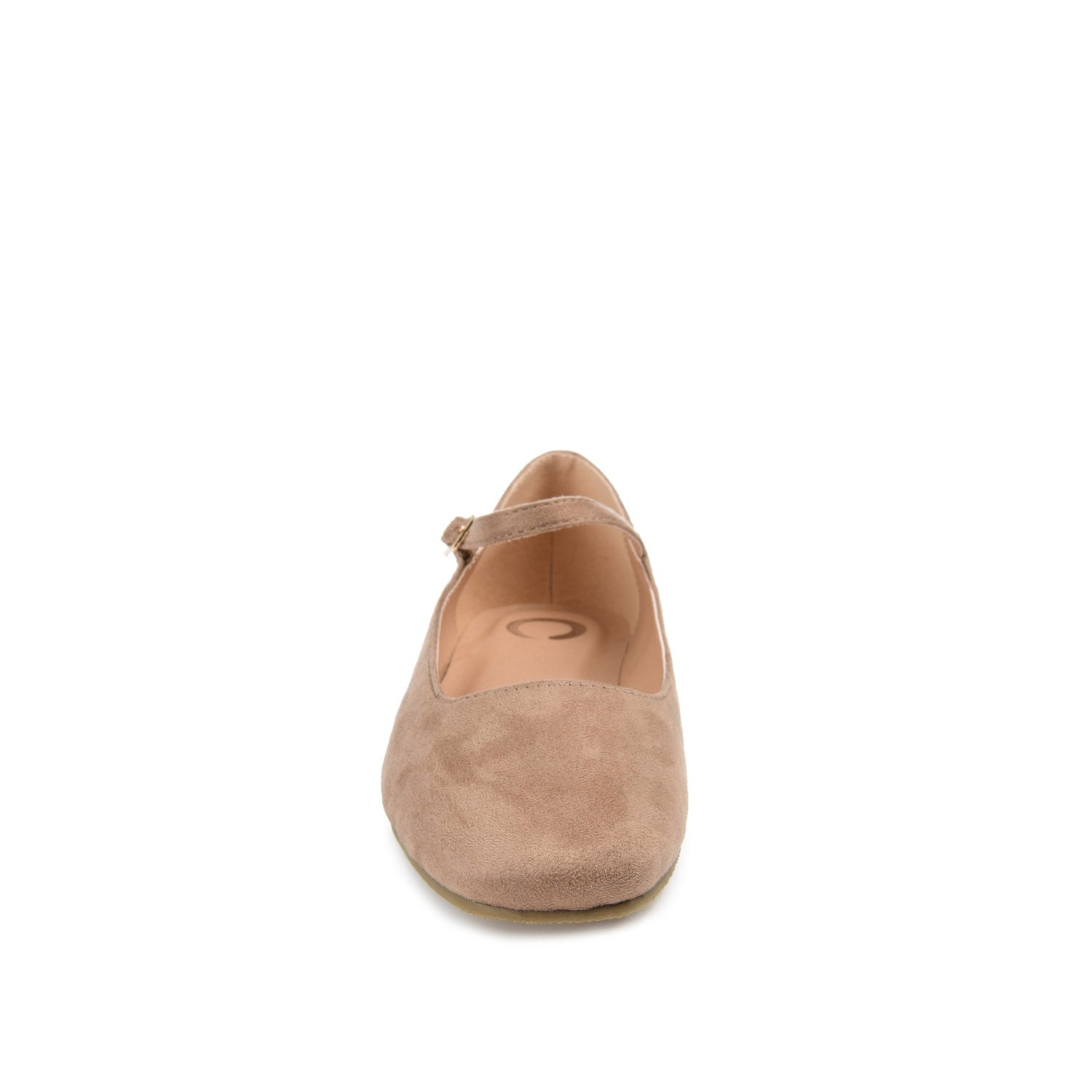 CARRIE FAUX SUEDE BALLET FLATS - Taupe