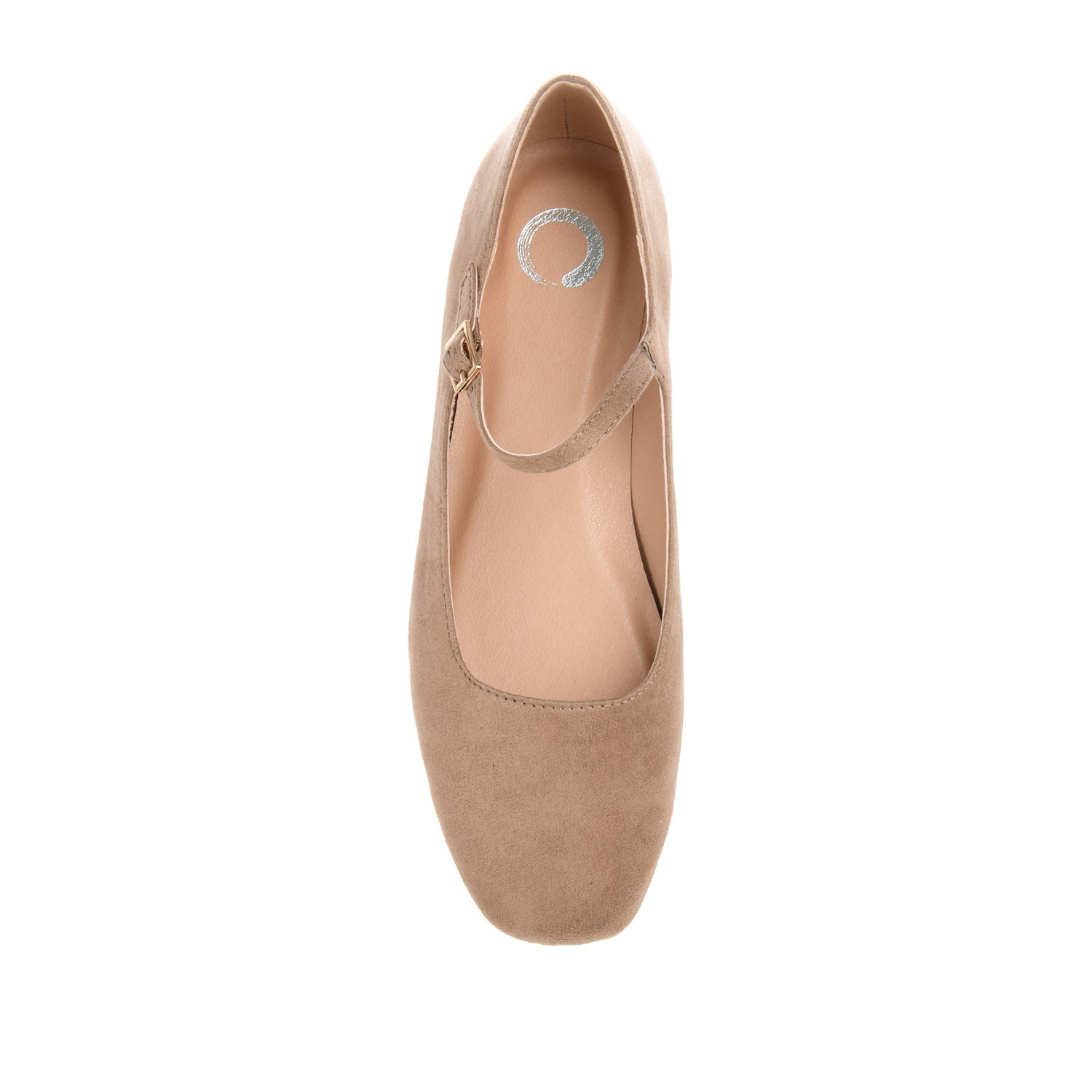 CARRIE FAUX SUEDE BALLET FLATS - Taupe
