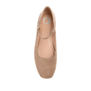 CARRIE FAUX SUEDE BALLET FLATS IN WIDE - Taupe Suede
