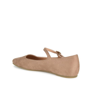 CARRIE FAUX SUEDE BALLET FLATS - Taupe