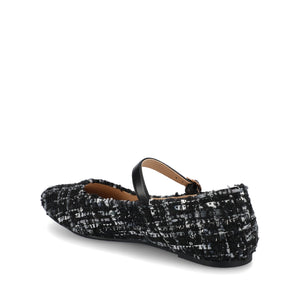 CARRIE DRESS FLATS IN WIDE - Black Tweed