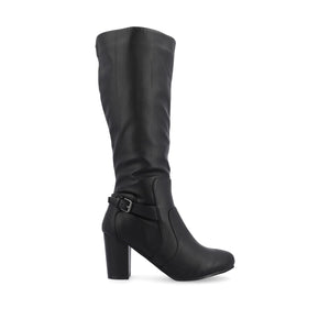 CARVER KNEE-HIGH BOOTS IN VEGAN LEATHER - Black