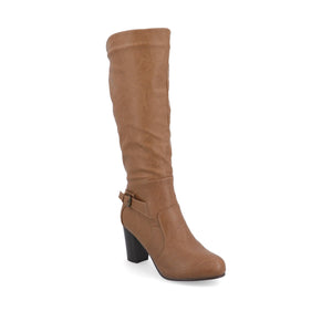 CARVER KNEE-HIGH BOOTS IN VEGAN LEATHER - Tan