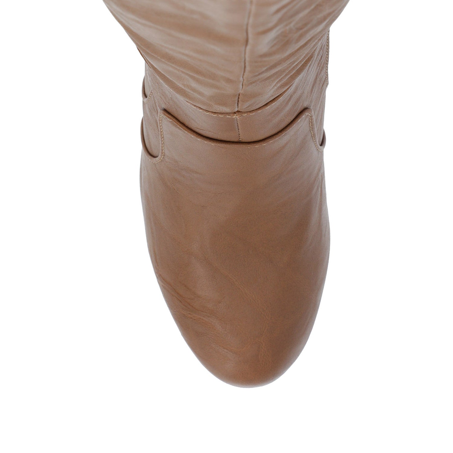 CARVER KNEE-HIGH BOOTS IN VEGAN LEATHER - Tan