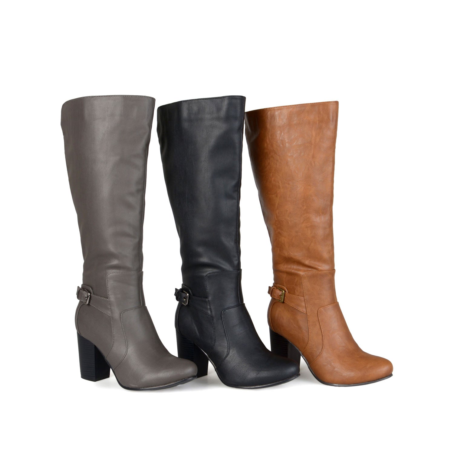 CARVER KNEE-HIGH BOOTS IN FAUX LEATHER